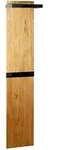 Wandgarderobe, Schwarz, Eiche, Holz, Metall, Eiche, massiv, 35x175x25 cm,