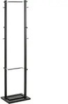 Garderobenst&auml;nder, Schwarz, Chrom, Metall, 40x175x30 cm, standfeste F&uuml;&szlig;e,