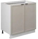 Vicco K&uuml;chenunterschrank, Grau, Wei&szlig;, Holzwerkstoff, 1 F&auml;cher, Rechteckig,
