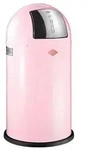 Wesco Abfallsammler Pushboy, Edelstahl, Pink, Metall, 50 L, 75.5 cm, K&uuml;chen,