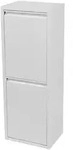[en.casa] M&uuml;lltrennschrank, Wei&szlig;, Metall, Kunststoff, 33x93x25 cm, K&uuml;chen,