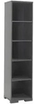 Vipack Regal, Anthrazit, Holzwerkstoff, 4 F&auml;cher, 45.5x195.2x45 cm, Wohnzimmer,