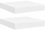 vidaXL Schweberegale, Wei&szlig;, Holzwerkstoff, 23.5x3.8x23.5 cm, Wohnzimmer, Regale,