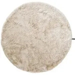 benuta Nest Hochflorteppich, Beige, Textil, Beton Optik, Rund, 80x80 cm,