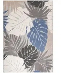 Novel L&auml;ufer Floral, Blau, Textil, Bl&auml;tter, rechteckig, 80x200 cm, Oeko-Tex&reg;