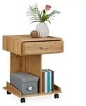 Relaxdays Beistelltisch, Hellbraun, Holz, 43x56.5x46 cm, Wohnzimmer,