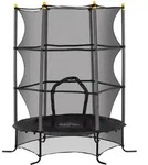 Homcom Kindertrampolin, Schwarz, Metall, Kunststoff, 163x163 cm, Outdoor Spielzeug
