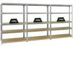 Proregal Schwerlastregal, Silber, Metall, Rechteckig, 360x180x45 cm, Freizeit,