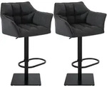 CLP Barhocker, Dunkelgrau, Metall, 64x88x45 cm, Esszimmer, Barm&ouml;bel, Barhocker