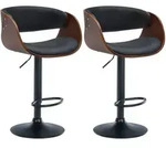 CLP Barhocker, Schwarz, Walnuss, Textil, 52x87x52 cm, Esszimmer, Barm&ouml;bel, Barhocker