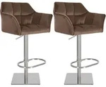 CLP Barhocker, Braun, Metall, 64x88x45 cm, Esszimmer, Barm&ouml;bel, Barhocker