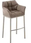 CLP Barhocker, Dunkelbraun, Edelstahl, Metall, 64x110x48 cm, Esszimmer,...
