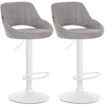 CLP Barhocker, Grau, Textil, 47x85x48 cm, Esszimmer, Barm&ouml;bel, Barhocker