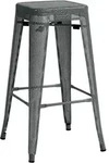 CLP Barhocker, Grau, Metall, 43x77x43 cm, Esszimmer, Barm&ouml;bel, Barhocker