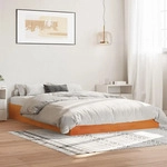 vidaXL Massivholzbett, Braun, Holz, 160x200 cm, Schlafzimmer, Betten
