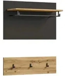 Mid.you Garderobenpaneel, Eiche, Dunkelbraun, Holzwerkstoff, 80x73x27 cm, FSC Mix,