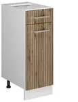 Vicco K&uuml;chenunterschrank, Eiche Artisan, Wei&szlig;, Holzwerkstoff, 1 F&auml;cher, 1