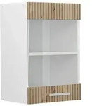 Vicco K&uuml;chenglasschrank, Eiche Artisan, Wei&szlig;, Holzwerkstoff, 1 F&auml;cher,...