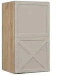 Vicco H&auml;ngeschrank, Grau, Honigeiche, Holzwerkstoff, 2 F&auml;cher, Rechteckig,