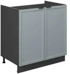 Vicco Sp&uuml;lenunterschrank, Hellblau, Anthrazit, Holzwerkstoff, 1 F&auml;cher,...