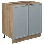 Vicco K&uuml;chenunterschrank, Hellblau, Honigeiche, Holzwerkstoff, 1 F&auml;cher,