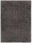 Novel Hochflorteppich Porto, Dunkelgrau, Textil, Uni, rechteckig, 140x200 cm, f&uuml;r