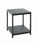 Beistelltisch, Schwarz, Metall, Holzwerkstoff, quadratisch, eckig, 40x50x40 cm,