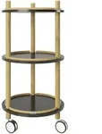 Playboy Beistelltisch Playboy, Natur, Schwarz, Holzwerkstoff, Bambus, Hartholz,...
