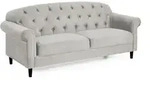 Atlantic home collection Sofa, Grau, Textil, 2-Sitzer, 210x85x88 cm, Wohnzimmer,