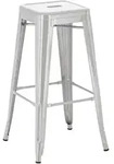 CLP Barhocker, Silber, Metall, 43x76x43 cm, Esszimmer, Barm&ouml;bel, Barhocker