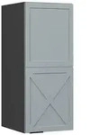 Vicco H&auml;ngeschrank, Hellblau, Anthrazit, Holzwerkstoff, 2 F&auml;cher, Rechteckig,