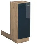 Vicco K&uuml;cheninsel, Dunkelblau, Honigeiche, Holzwerkstoff, Rechteckig, 30x82x70...