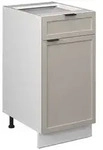 Vicco K&uuml;chenunterschrank, Grau, Wei&szlig;, Holzwerkstoff, 1 F&auml;cher, 1 Schubladen,