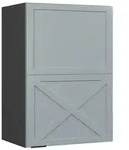 Vicco H&auml;ngeschrank, Hellblau, Anthrazit, Holzwerkstoff, 2 F&auml;cher, Rechteckig,