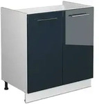 Vicco Sp&uuml;lenunterschrank, Dunkelblau, Wei&szlig;, Holzwerkstoff, 1 F&auml;cher,...