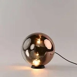 s.luce Tischlampe, Kupfer, Glas, Rund,Rund, 30x30x30 cm, Lampen & Leuchten,