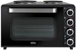 Silva Homeline Minibackofen, Schwarz, Metall, Kunststoff, Glas, 53x32x43 cm,