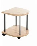 Beistelltisch, Schwarz, Eiche, Metall, Holzwerkstoff, rund, 40x45x40 cm,...