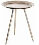 Beistelltisch, Bronze, Metall, rund, konisch, Rundrohr, 47x38x47 cm, Wohnzimmer,