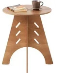 SoBuy Beistelltisch, Braun, Holz, 47x55x47 cm, Wohnzimmer, Wohnzimmertische,