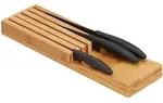 Relaxdays Messerorganizer, Hellbraun, Holz, 11x3.5x39 cm, K&uuml;chenzubeh&ouml;r,