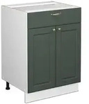 Vicco K&uuml;chenunterschrank, Gr&uuml;n, Wei&szlig;, Holzwerkstoff, 1 F&auml;cher, 1 Schubladen,