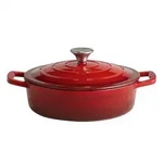 Schmortopf 5 Stars, Creme, Rot, Metall, 2.5 L, rund, 25x7x25 cm, Kochen, T&ouml;pfe,