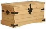 Livetastic Truhe, Honig, Holz, Kiefer, massiv, 92x50x46 cm, Deckel aufklappbar,