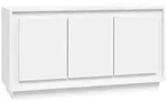 vidaXL Sideboard, Wei&szlig;, Holzwerkstoff, 35x55x102 cm, Wohnzimmer, Kommoden &