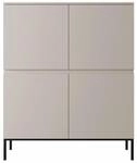 Selsey Highboard, Beige, Metall, 100x120.5x35 cm, Wohnzimmer, Kommoden & Sideboards,