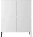 Selsey Highboard, Wei&szlig;, Metall, 100x122x35 cm, Wohnzimmer, Kommoden & Sideboards,