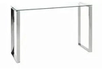 Konsolentisch, Edelstahl, Metall, Glas, Kufe, 40x78x120 cm, Wohnzimmer,