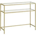 Boxxx Konsolentisch, Gold, Metall, Glas, rechteckig, eckig, 100x80x35 cm,...