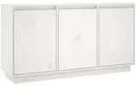 vidaXL Sideboard, Wei&szlig;, Holz, 34x60x111 cm, Wohnzimmer, Kommoden & Sideboards,